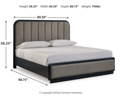 Rowanbeck King Upholstered Panel Bed