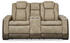 Next-Gen Durapella Power Reclining Loveseat with Console