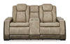Next-Gen Durapella Power Reclining Loveseat with Console