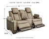 Next-Gen Durapella Power Reclining Loveseat with Console