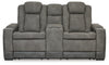 Next-Gen Durapella Power Reclining Loveseat with Console