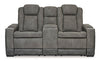 Next-Gen Durapella Power Reclining Loveseat with Console