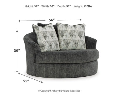 Biddeford Oversized Swivel Accent Chair