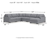Omaha by Ashley 6-Piece Sectional with Chaise