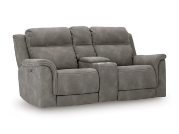 Next-Gen Durapella Power Reclining Loveseat with Console
