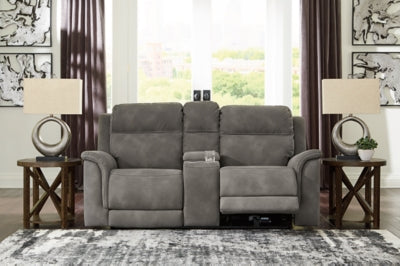 Next-Gen Durapella Power Reclining Loveseat with Console