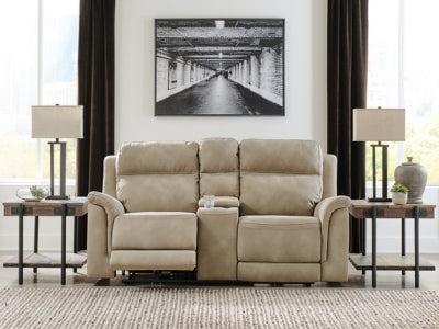Next-Gen Durapella Power Reclining Loveseat with Console