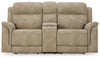 Next-Gen Durapella Power Reclining Loveseat with Console