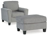 Leeshan Chair and Ottoman