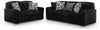 Midnight-Madness Sofa and Loveseat