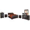 Huey Vineyard Queen Sleigh Bed, Dresser, Mirror, Chest, and 2 Nightstands