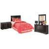 Huey Vineyard Twin Sleigh Headboard, Dresser, Mirror and 2 Nightstands