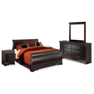 Huey Vineyard Full Sleigh Bed, Dresser, Mirror and Nightstand