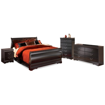 Huey Vineyard Full Sleigh Bed, Dresser, Mirror, Chest and Nightstand