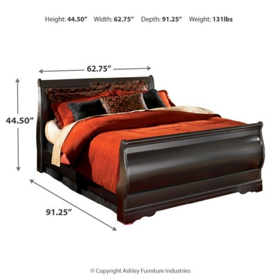 Huey Vineyard Queen Sleigh Bed