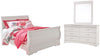 Anarasia Full Sleigh Bed with Dresser and Mirror