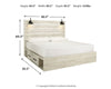 Cambeck King Panel Bed with 4 Storage Drawers