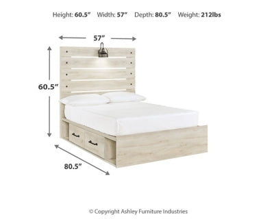 Cambeck Full Panel Bed with 2 Storage Drawers
