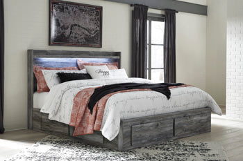 Baystorm King Panel Bed with 6 Storage Drawers
