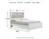 Altyra Queen Panel Bookcase Bed
