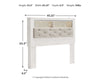 Altyra Queen Upholstered Panel Bookcase Headboard