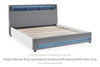 Cayberry King/California King Upholstered Headboard/Footboard/Roll Slats