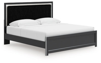 Birmonton King Upholstered Panel Platform Bed