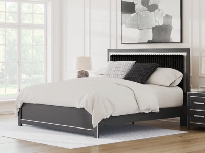 Birmonton King Upholstered Panel Platform Bed