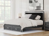 Birmonton King Upholstered Panel Platform Storage Bed