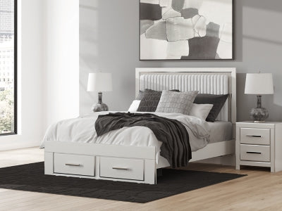 Birmonton Queen Upholstered Panel Platform Storage Bed