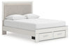 Birmonton Queen Upholstered Panel Platform Storage Bed