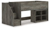 Frandern Twin Loft  Bed with Bookcase Storage