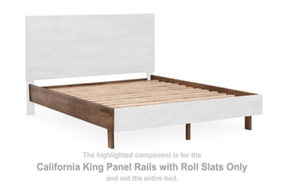 Isanti California King Panel Rails with Roll Slats