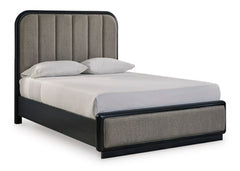 Rowanbeck Queen Upholstered Panel Footboard with Rails