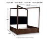 Kendamor California King Canopy Bed