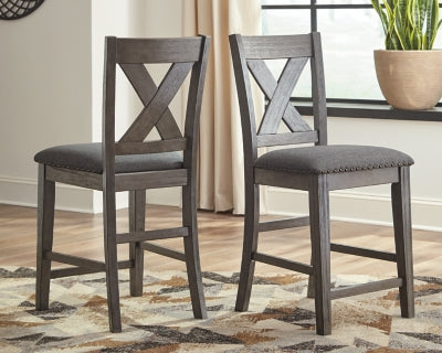 Caitbrook Counter Height Upholstered Bar Stool (Set of 2)