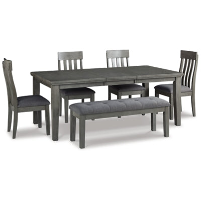 Hallanden Dining Table, 4 Chairs, and Bench