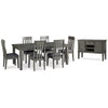 Hallanden Dining Table, 6 Chairs and Server
