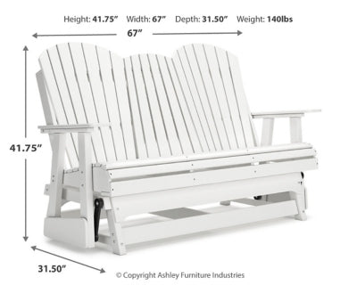 Hyland Wave Outdoor Glider Loveseat