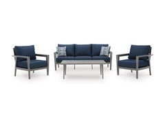 Gali Outdoor Sofa/Chairs/Table Set (Set of 4)