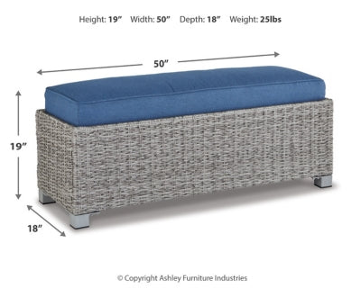 Naples Beach Outdoor Bench with Cushion