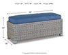 Naples Beach Outdoor Bench with Cushion