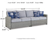 Naples Beach Outdoor Right and Left-arm Facing Loveseat with Cushion (Set of 2)