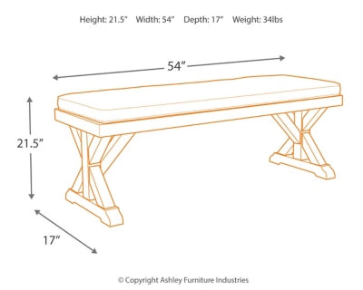 Beachcroft Outdoor Bench with Cushion