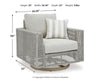 Seton Creek Outdoor Swivel Lounge with Cushion